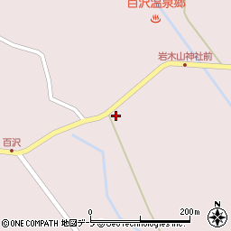 青森県弘前市百沢高田77周辺の地図