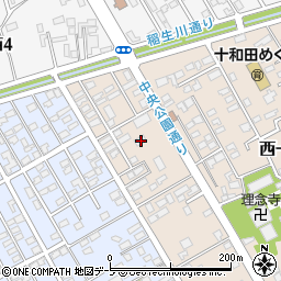 青森県十和田市西一番町13-9周辺の地図