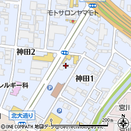 青森三菱電機機器販売株式会社　弘前支店周辺の地図