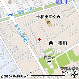 青森県十和田市西一番町8-28周辺の地図