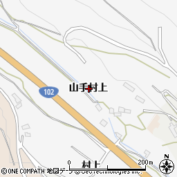 青森県黒石市花巻山手村上周辺の地図