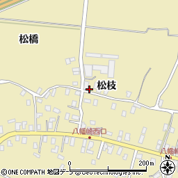 青森県平川市八幡崎松枝周辺の地図