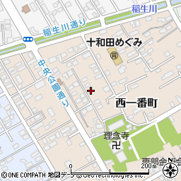 青森県十和田市西一番町8-30周辺の地図