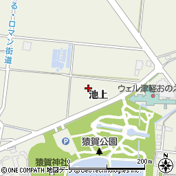 青森県平川市猿賀（池上）周辺の地図