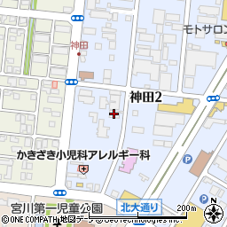 弘前八紘周辺の地図