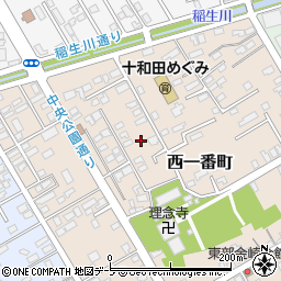 青森県十和田市西一番町8周辺の地図