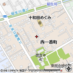 青森県十和田市西一番町8-10周辺の地図