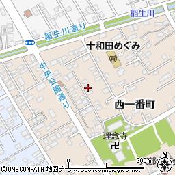 青森県十和田市西一番町8-31周辺の地図