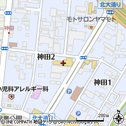 日産サティオ弘前　神田店周辺の地図