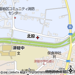 青森県弘前市八幡北原1周辺の地図