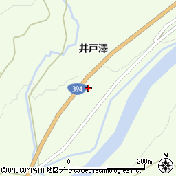 青森県黒石市南中野井戸澤周辺の地図