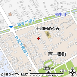 青森県十和田市西一番町8-3周辺の地図