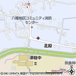 青森県弘前市八幡北原11周辺の地図
