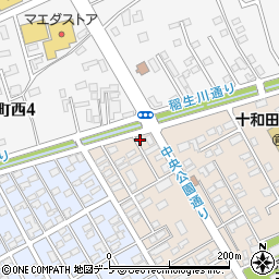 青森県十和田市西一番町13-43周辺の地図