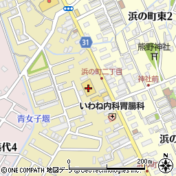 ツルハドラッグ弘前浜の町店周辺の地図