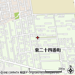 青森県十和田市東二十四番町周辺の地図