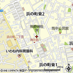 青森県弘前市浜の町東周辺の地図