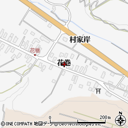 青森県黒石市花巻花巻周辺の地図