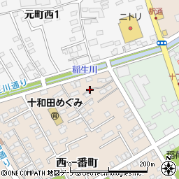 青森県十和田市西一番町1周辺の地図