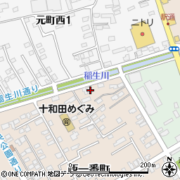 青森県十和田市西一番町1-43周辺の地図