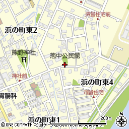 萢中公民館周辺の地図