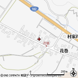 青森県黒石市花巻花巻55周辺の地図