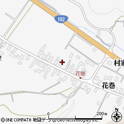 青森県黒石市花巻花巻53周辺の地図
