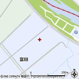 青森県弘前市境関富田周辺の地図