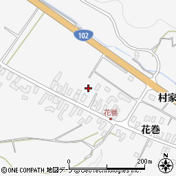 青森県黒石市花巻花巻52周辺の地図