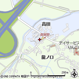 青森県黒石市高賀野高田112周辺の地図