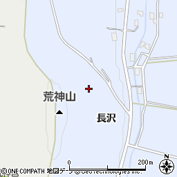 青森県弘前市八幡長沢周辺の地図