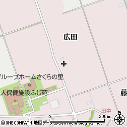 青森県弘前市藤代広田周辺の地図