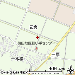 青森県平川市蒲田周辺の地図