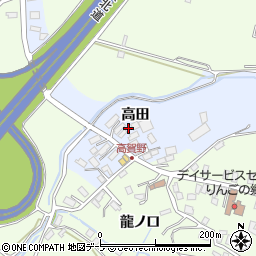 青森県黒石市高賀野高田104周辺の地図