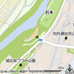 青森県弘前市向外瀬岩木周辺の地図