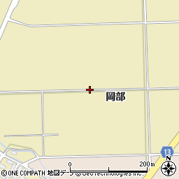 青森県平川市高木岡部周辺の地図