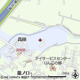 青森県黒石市高賀野高田77周辺の地図