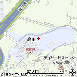青森県黒石市高賀野高田86周辺の地図