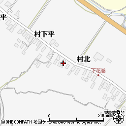 青森県黒石市花巻北村下平57周辺の地図