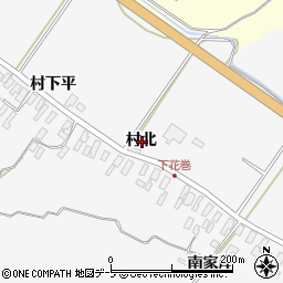 青森県黒石市花巻村北周辺の地図