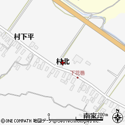 青森県黒石市花巻（村北）周辺の地図