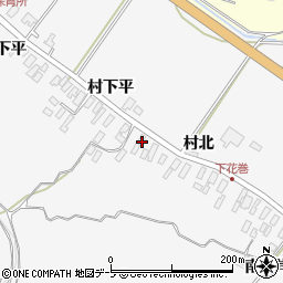 青森県黒石市花巻北村下平54周辺の地図