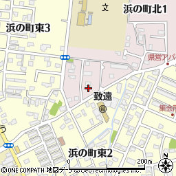 青森県弘前市浜の町北1丁目2-2周辺の地図
