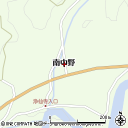 青森県黒石市南中野周辺の地図