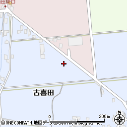 青森県弘前市八幡古喜田周辺の地図