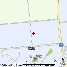 青森県弘前市八幡北原周辺の地図