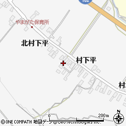青森県黒石市花巻北村下平35周辺の地図