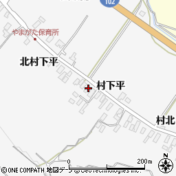 青森県黒石市花巻北村下平36周辺の地図
