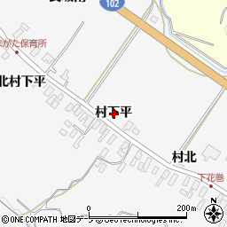青森県黒石市花巻（村下平）周辺の地図