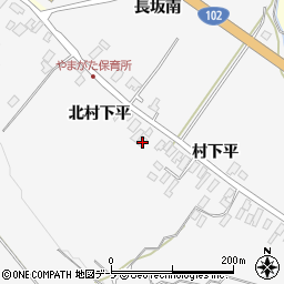 青森県黒石市花巻北村下平25周辺の地図